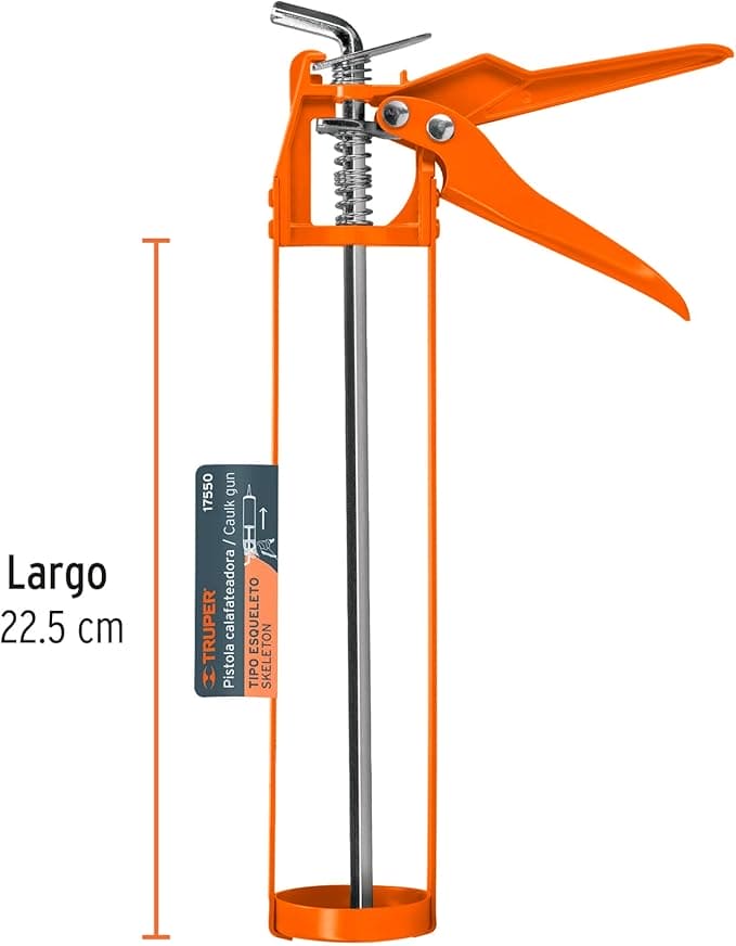 Truper Caulk Gun for Construction and Home Improvement - Dripless Caulk Gun, Hand Caulking Guns, Caulking Gun, Caulk Gun for Silicone- 17550 Truper Caulk Gun for Construction and Home Improvement - Dripless Caulk Gun, Hand Caulking Guns, Caulking Gun, Caulk Gun for Silicone- 17550
